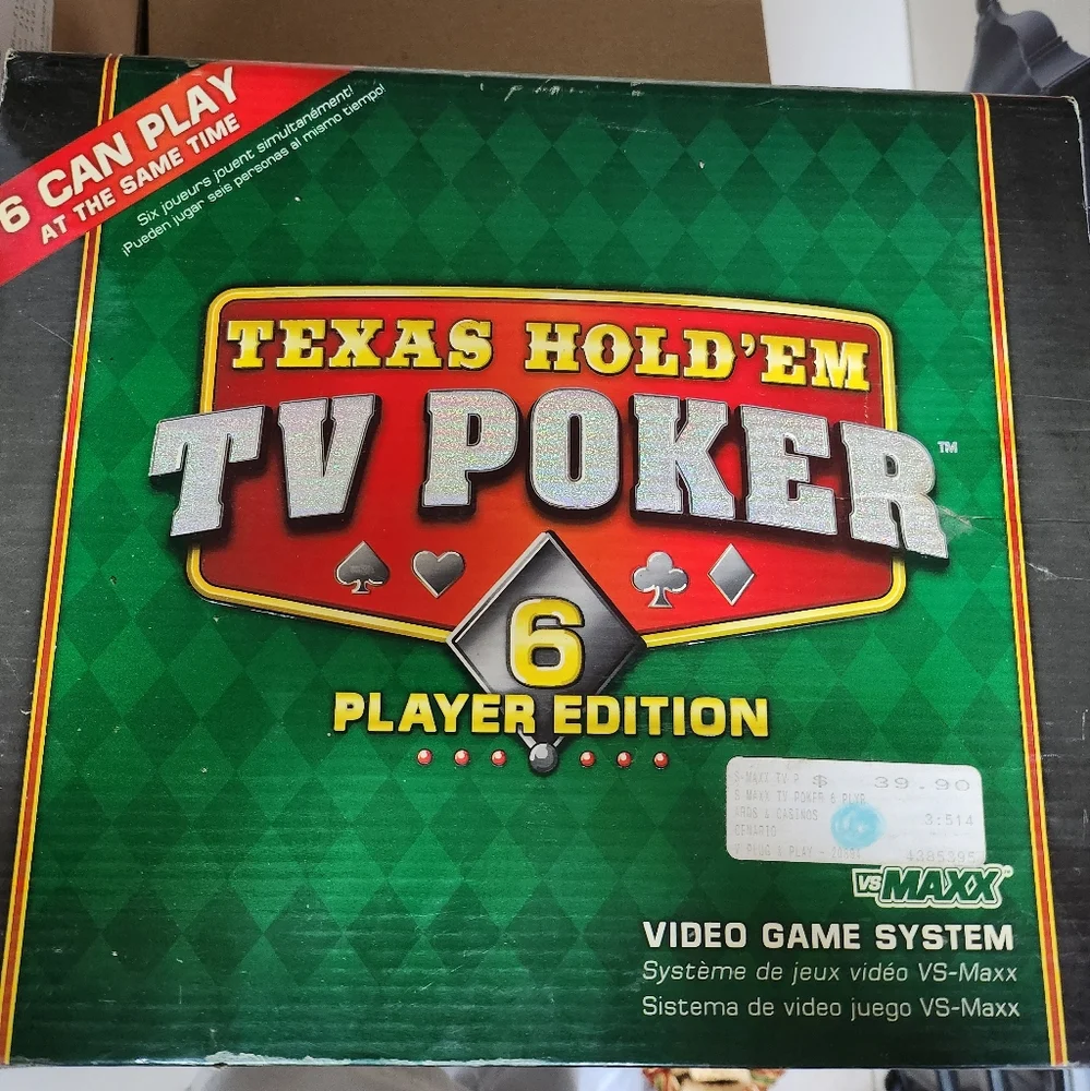 Texas Hold'Em TV Poker 6 Player Edition VsMaxx plug n play video game